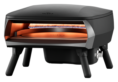 WITT PICCOLO ROTANTE 16 Zoll Gas-Pizzaofen in Matt Schwarz, Frontansicht