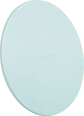 Das Cozze Pizzabrett aus Kunststoff 350x10mm in hellblau hat eine glatte, runde Oberfläche mit dem eingeprägten "cozze" in der Mitte. Dieses Pizzabrett ist ideal für pazzalovers.com-Fans und lässt sich leicht in der Spülmaschine reinigen.
