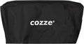 Ein schwarzer, wetterfester Cozze Überzug für 13 Zoll Pizzaofen mit weißem "cozze®" Logo auf der Vorderseite. Diese rechteckige Abdeckung ist ideales Zubehör zum Schutz Ihres 13 Zoll Cozze Pizzaofens.