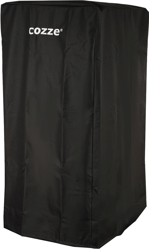 Die Cozze Abdeckung für 110cm hohen Outdoor-Tisch/Küche in schwarz ist ein wetterfester Schutz für Ihre Cozze Küche oder als Outdoor-Tisch Abdeckung, mit weißem "COZZE" Logo oben.