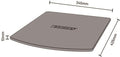Abbildung des Cozze Pizzasteins für 13 Zoll Pizzaofen CLASSIC: ein rechteckiger Cordierit-Stein (345mm x 425mm x 10mm) mit dezenter Rundung und zentralem Logo - ideal für Ihren Cozze-Pizzaofen.