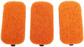 Der Cozze Scheuerschwamm 3er Pack enthält drei rechteckige orangefarbene Scheuerschwämme mit strukturierter Oberfläche, ideal für Plancha Reinigung und Grillreinigung, nebeneinander auf weißem Hintergrund abgebildet.