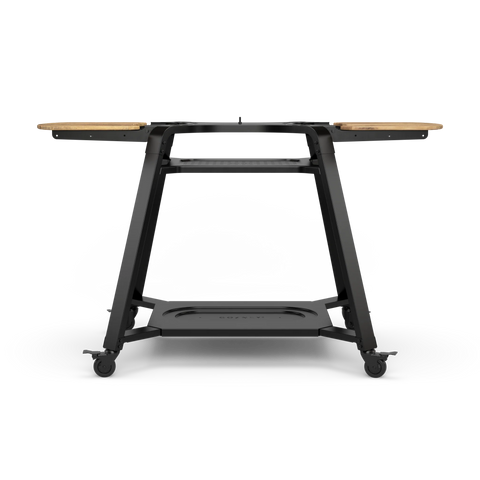 Gozney Stand & Pizzaofentisch für Dome Gen 2 mit Rollen und Akazienregalen