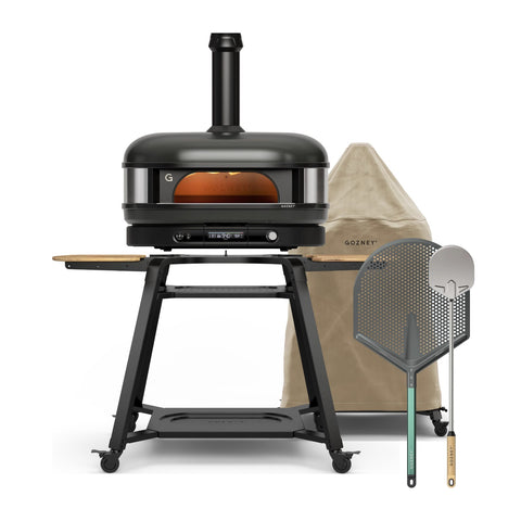 Gozney Dome Gen 2 XL Komplett-Set in Off Black mit Stand, Abdeckhaube, Pro Pizzaheber 16 Zoll und Utility Pizzawender
