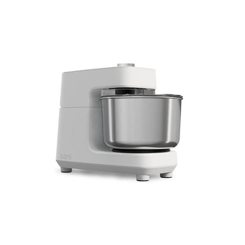 Weiße Ooni Halo Core Spiral-Knetmaschine – Tisch-Teigknetmaschine mit Edelstahlschüssel.
